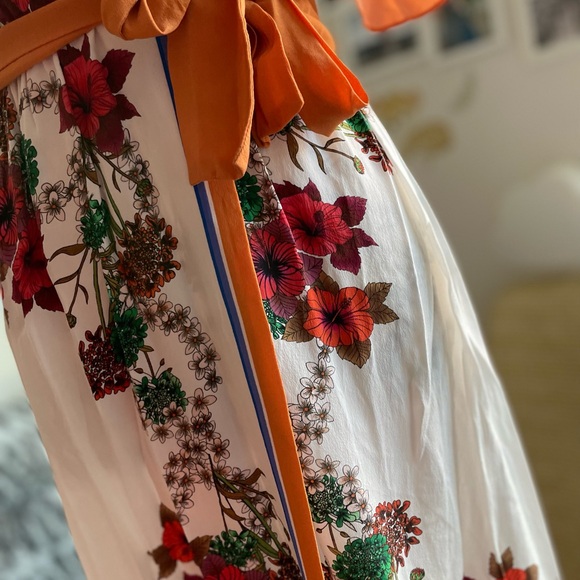 Sandro Printed Silk Midi Wrap Dress - Picture 6 of 13